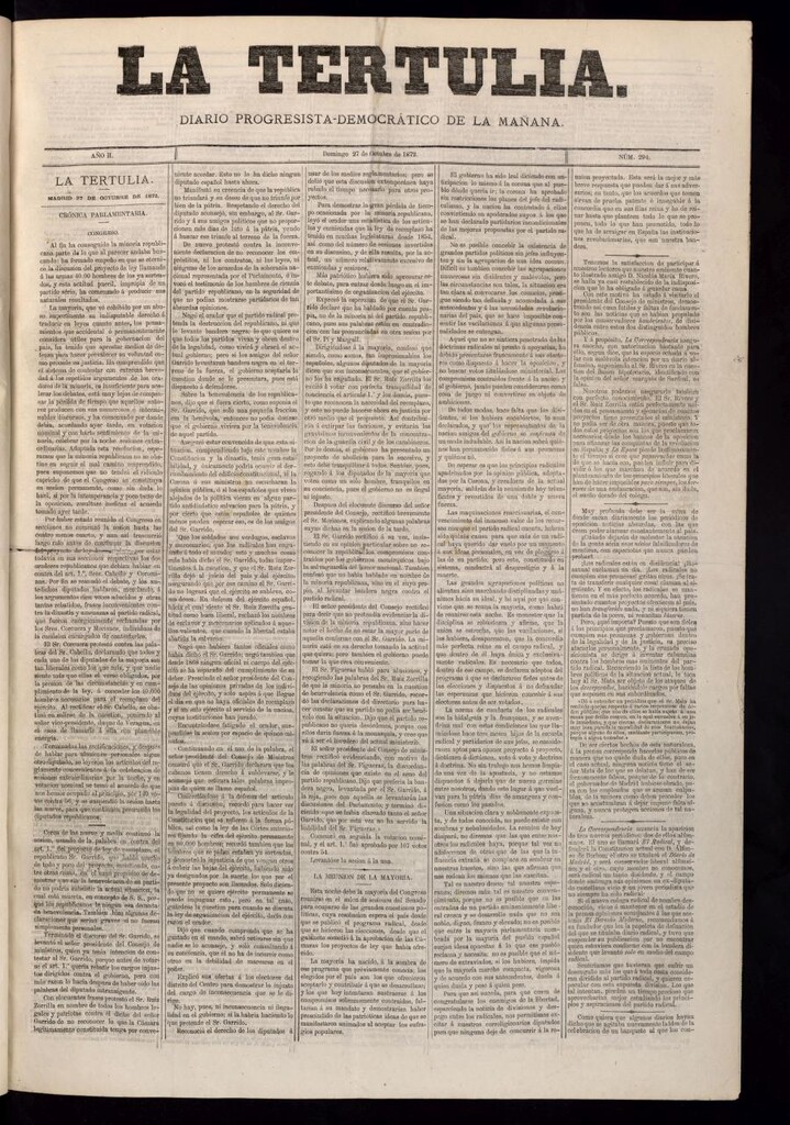 Miniatura de La Tertulia del 27 de octubre de 1872