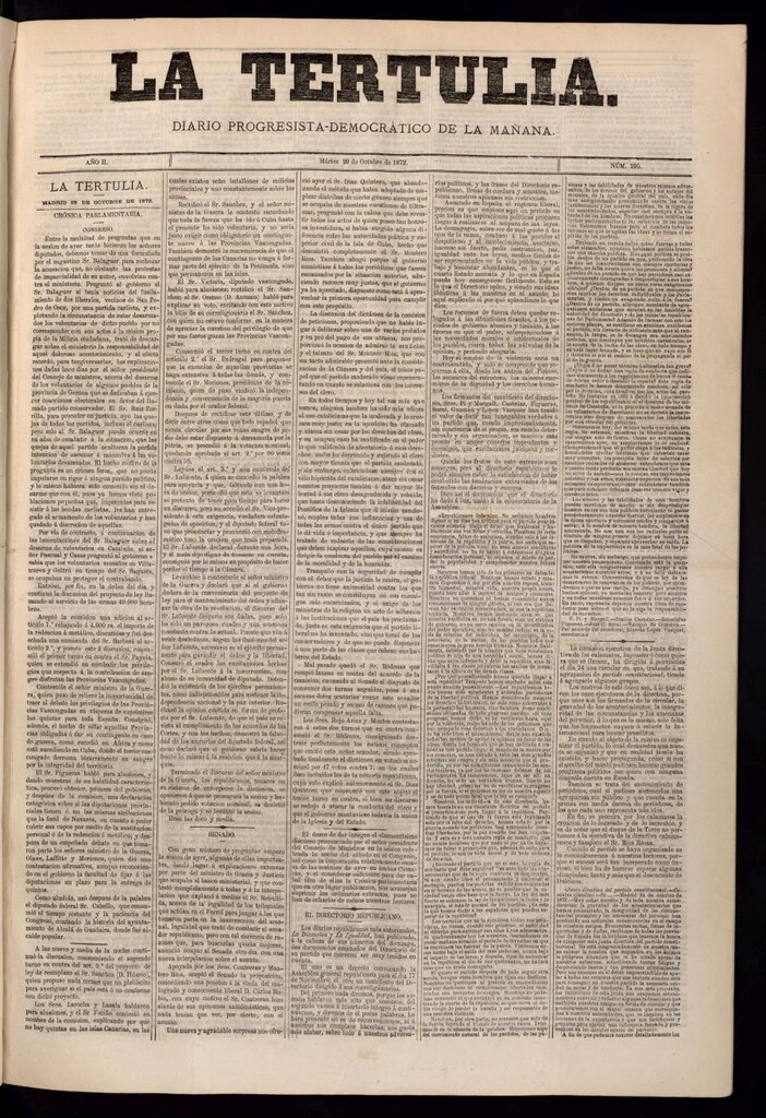 Miniatura de La Tertulia del 29 de octubre de 1872