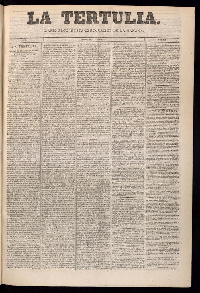 Miniatura de La Tertulia del 30 de octubre de 1872