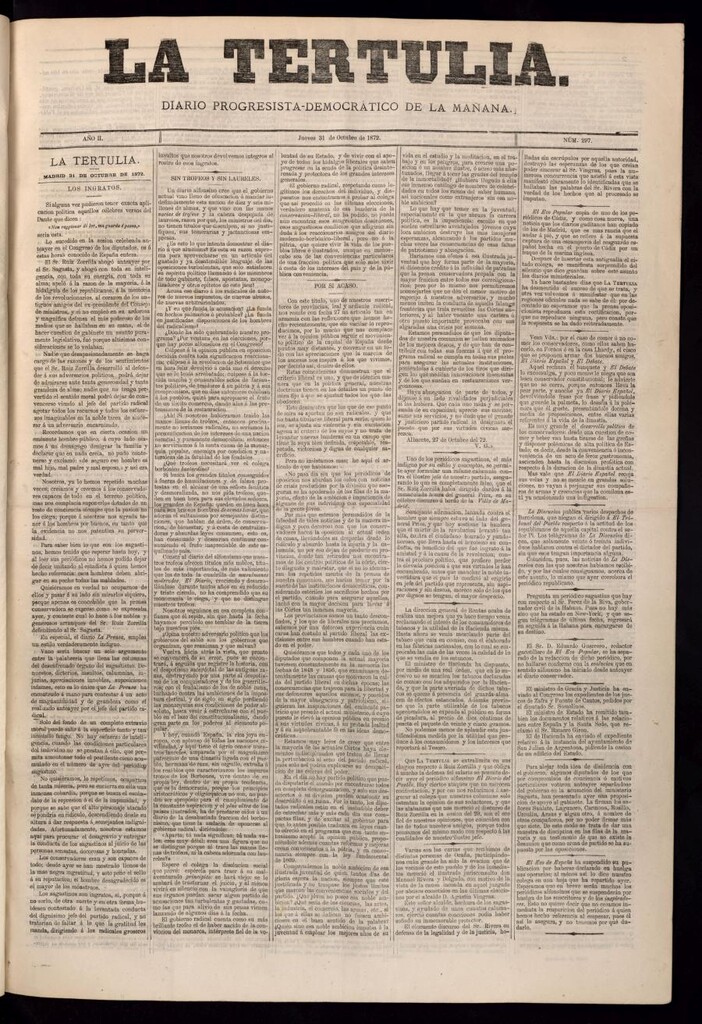 Miniatura de La Tertulia del 31 de octubre de 1872