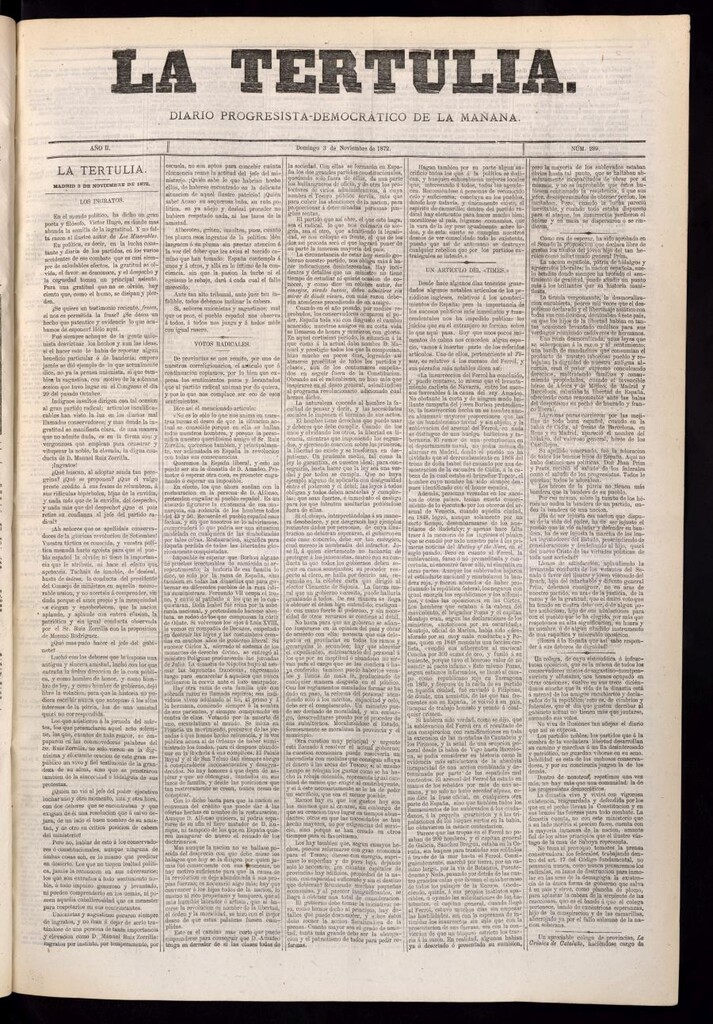 Miniatura de La Tertulia del 3 de noviembre de 1872