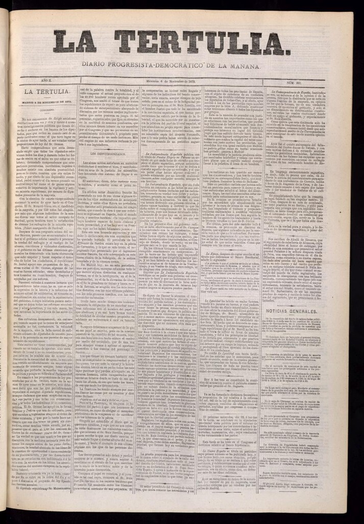 Miniatura de La Tertulia del 6 de noviembre de 1872
