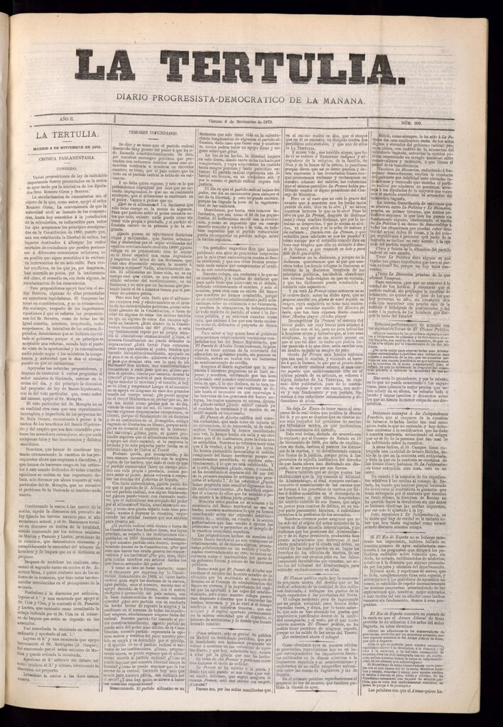 Miniatura de La Tertulia del 8 de noviembre de 1872