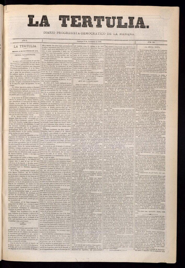 Miniatura de La Tertulia del 10 de noviembre de 1872