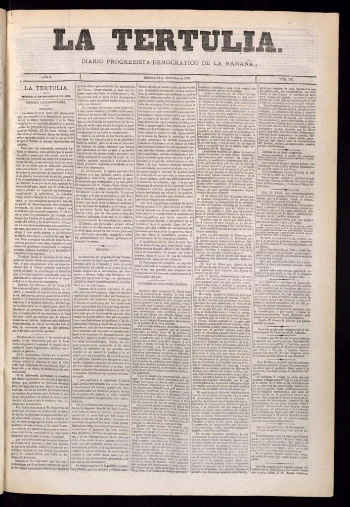 Miniatura de La Tertulia del 13 de noviembre de 1872