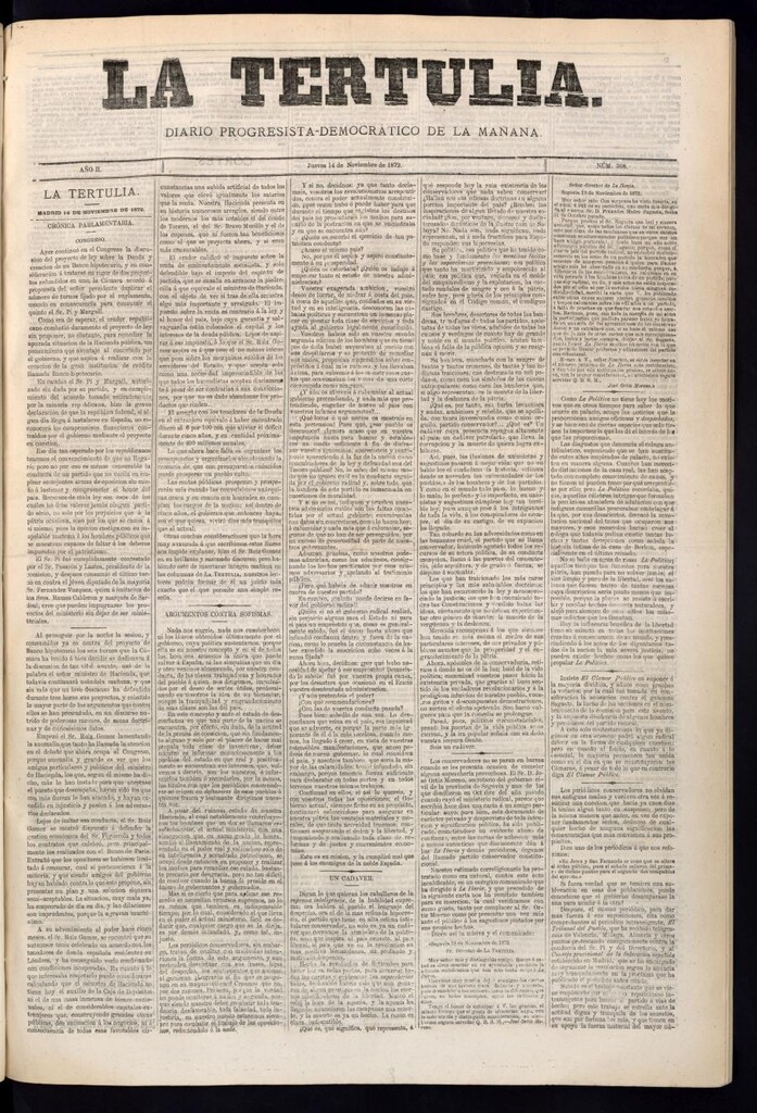 Miniatura de La Tertulia del 14 de noviembre de 1872