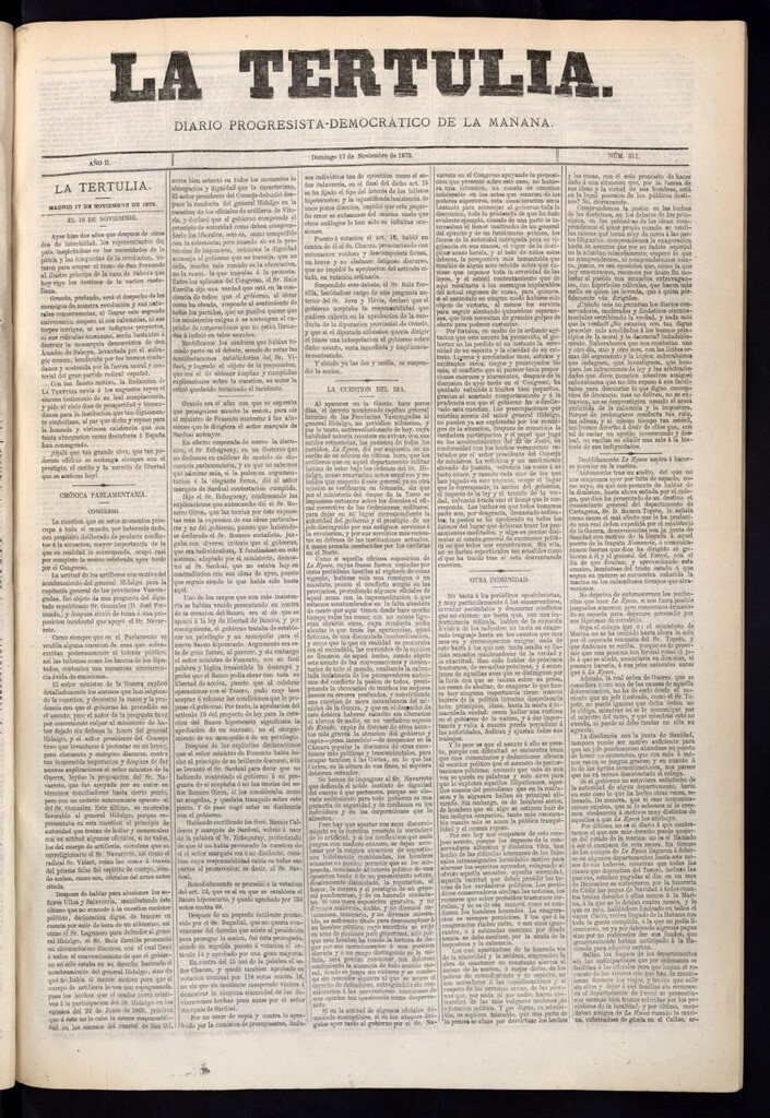 Miniatura de La Tertulia del 17 de noviembre de 1872