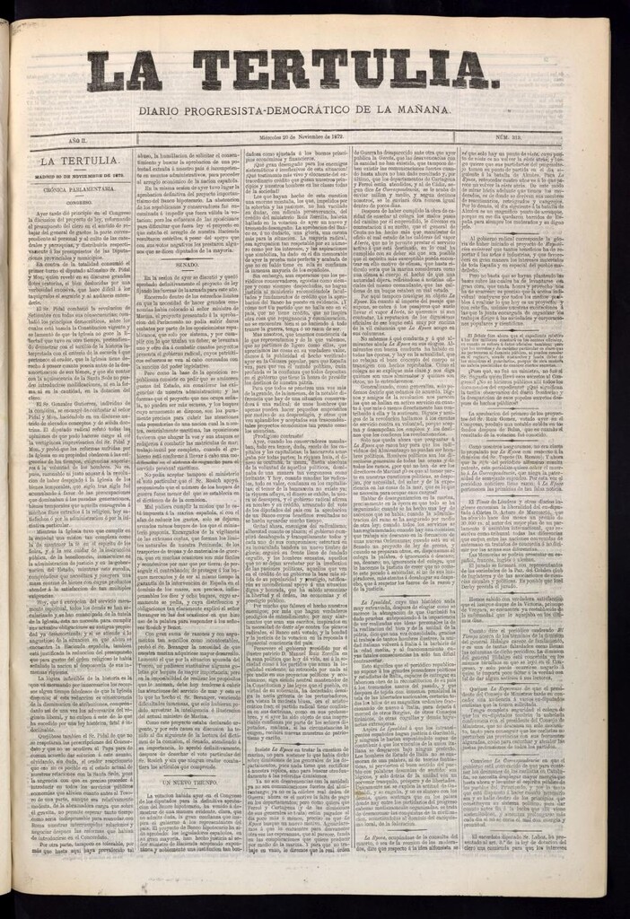 Miniatura de La Tertulia del 20 de noviembre de 1872