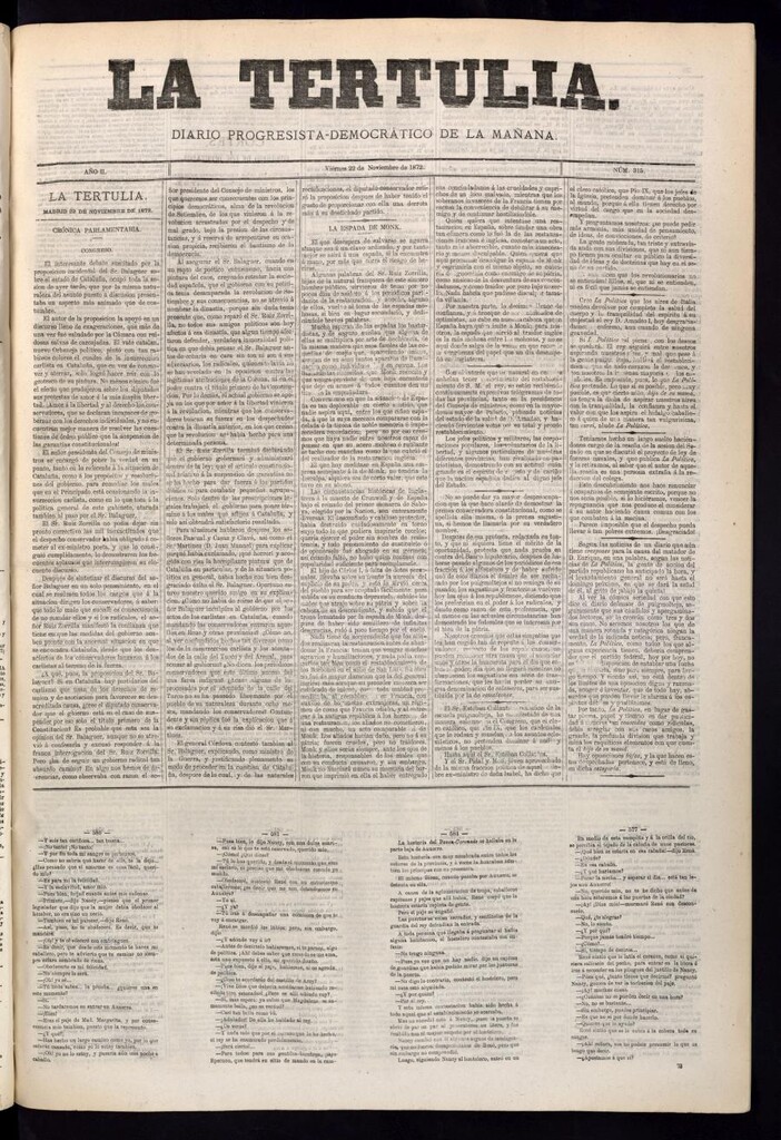 Miniatura de La Tertulia del 22 de noviembre de 1872