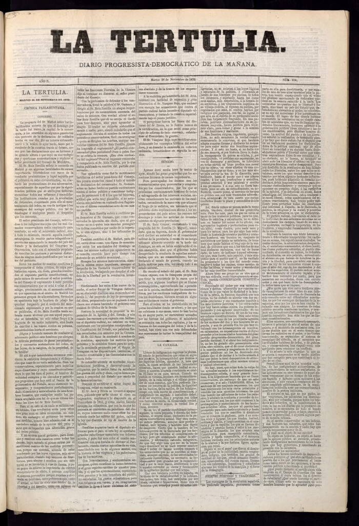 Miniatura de La Tertulia del 26 de noviembre de 1872