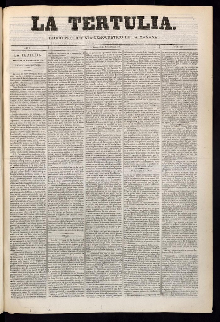 Miniatura de La Tertulia del 28 de noviembre de 1872