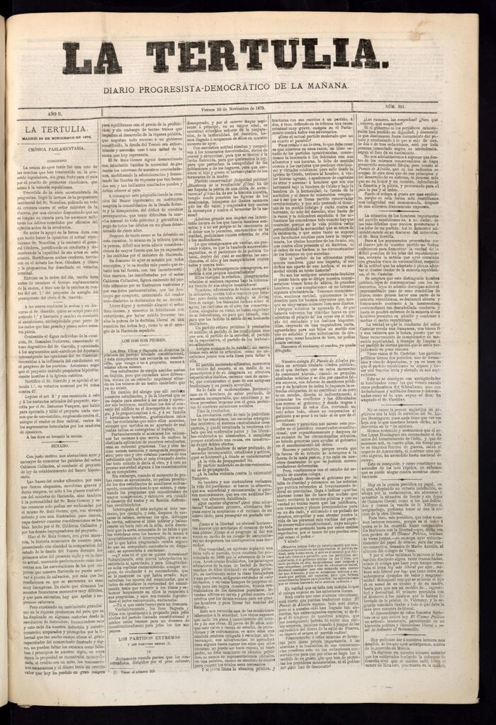 Miniatura de La Tertulia del 29 de noviembre de 1872