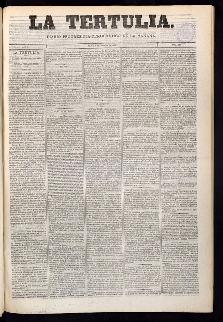 Miniatura de La Tertulia del 3 de diciembre de 1872