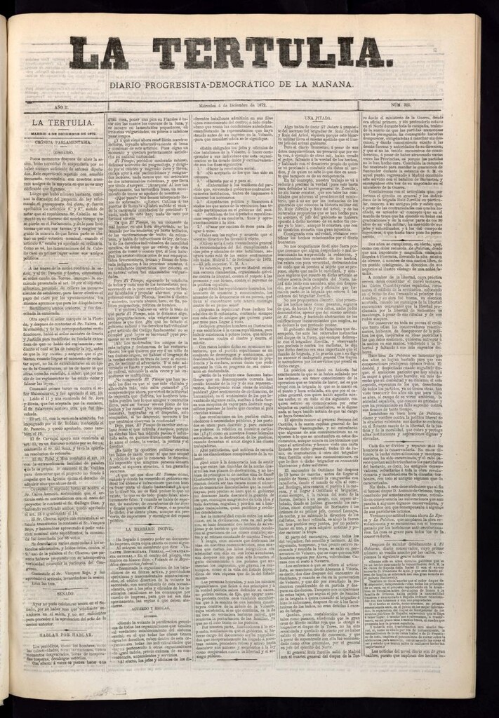 Miniatura de La Tertulia del 4 de diciembre de 1872