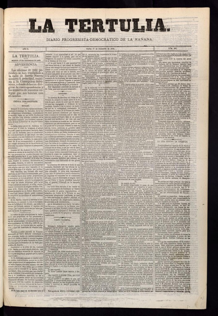 Miniatura de La Tertulia del 17 de diciembre de 1872
