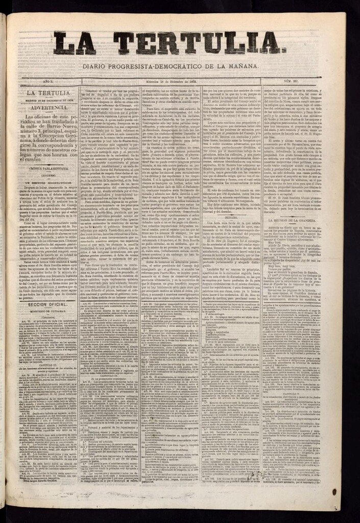 Miniatura de La Tertulia del 18 de diciembre de 1872