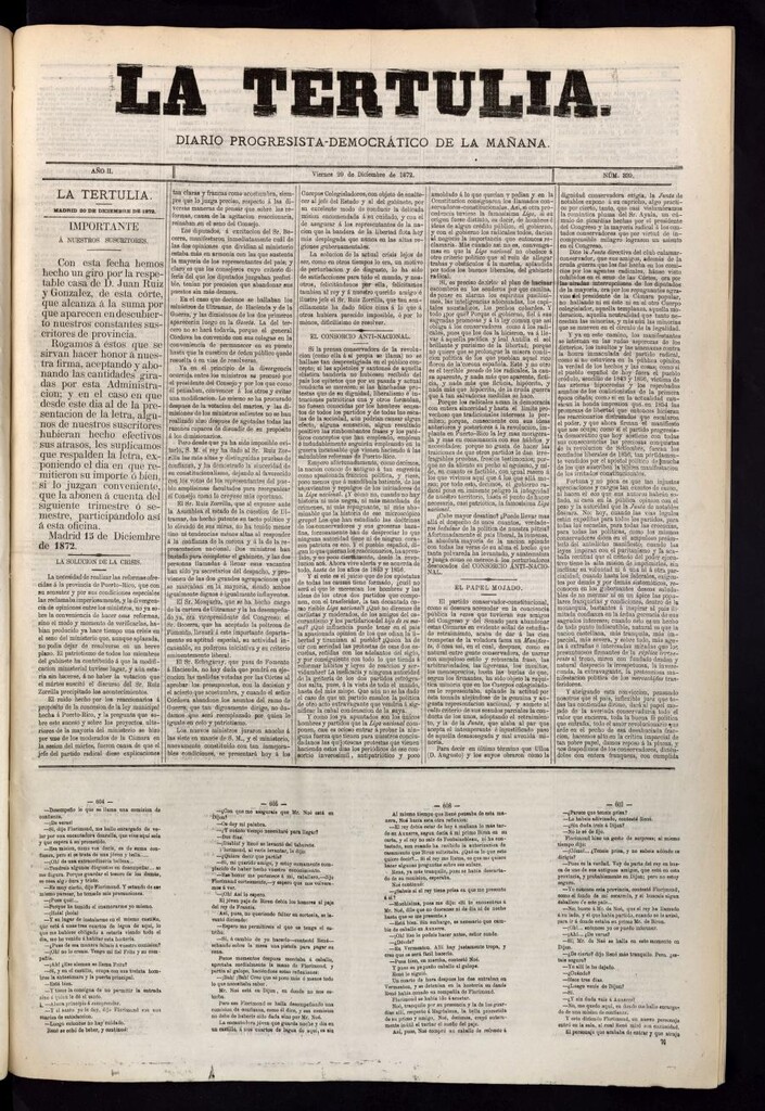 Miniatura de La Tertulia del 20 de diciembre de 1872