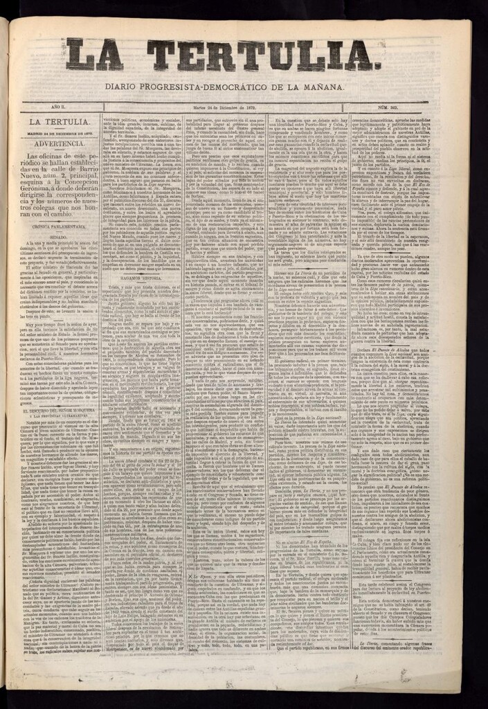 Miniatura de La Tertulia del 24 de diciembre de 1872