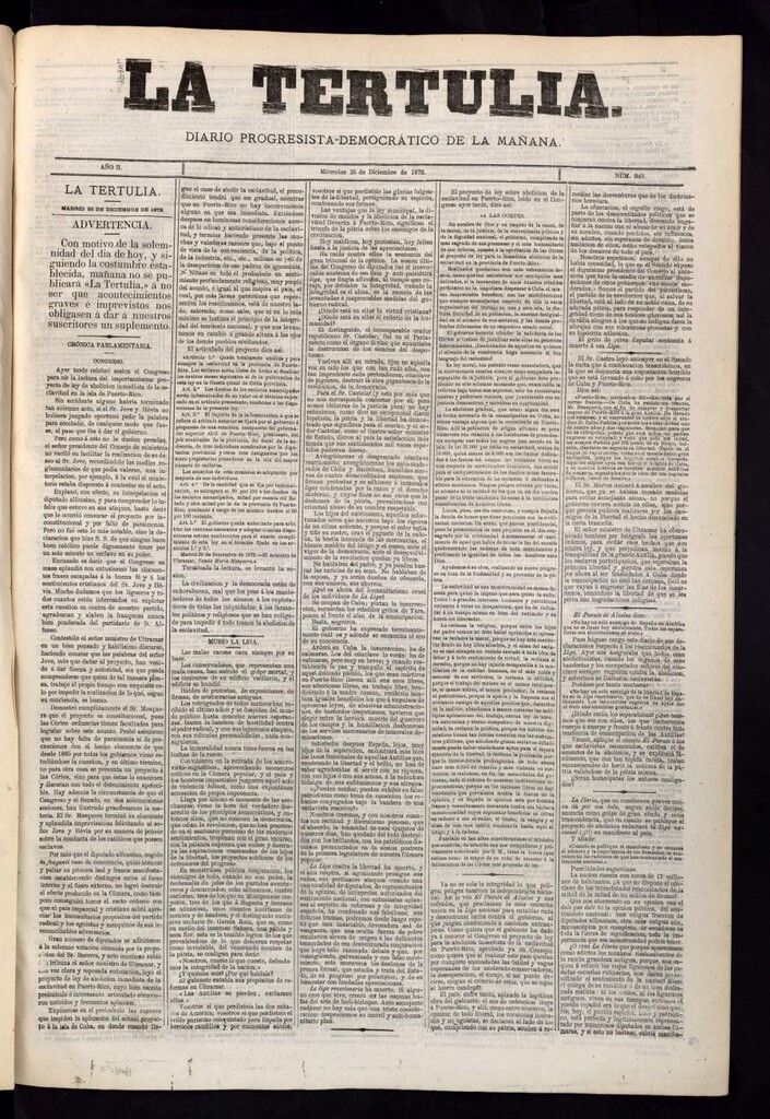 Miniatura de La Tertulia del 25 de diciembre de 1872