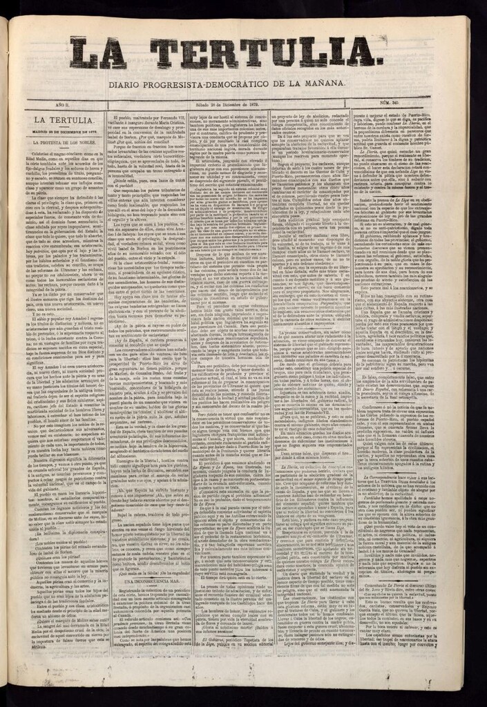 Miniatura de La Tertulia del 28 de diciembre de 1872