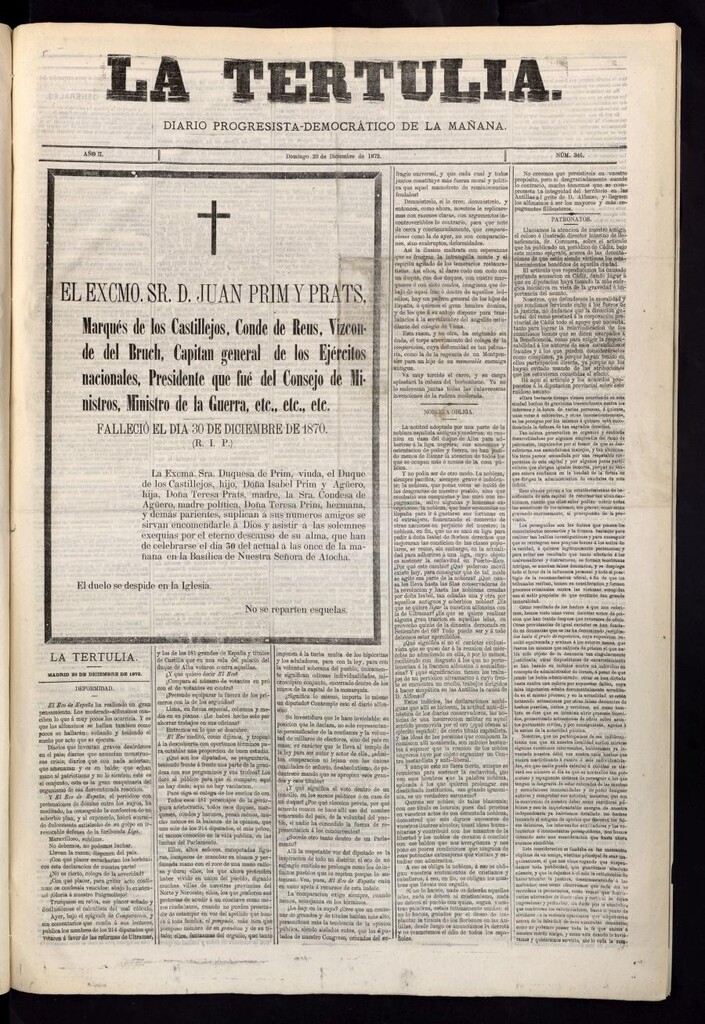 Miniatura de La Tertulia del 29 de diciembre de 1872
