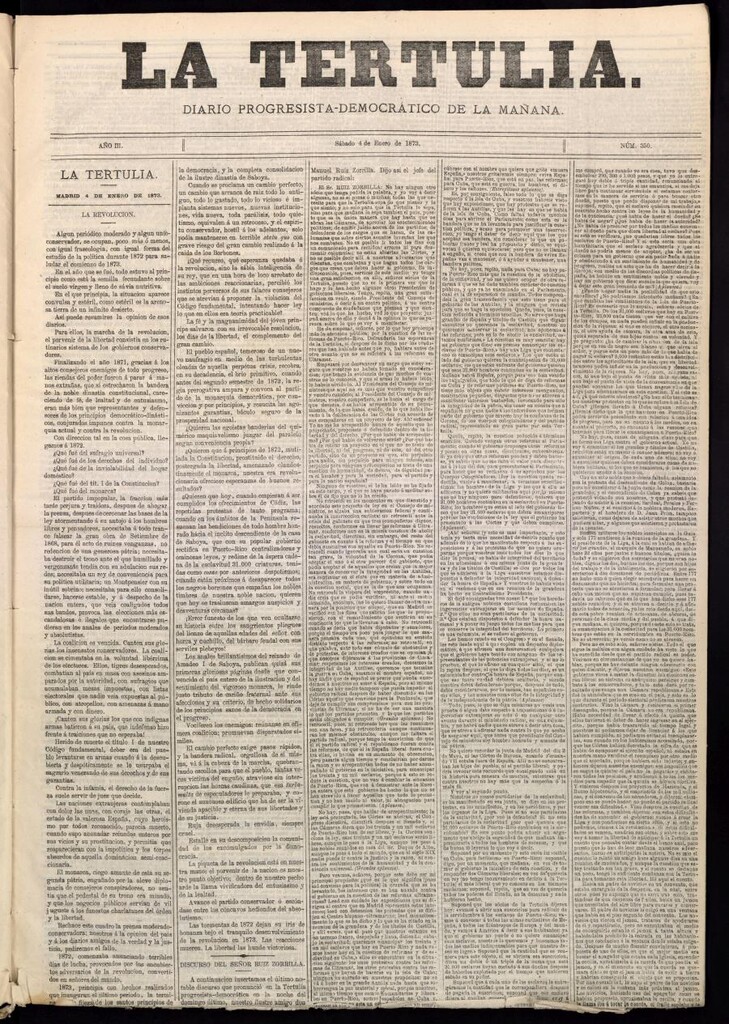 Miniatura de La Tertulia del 4 de enero de 1873