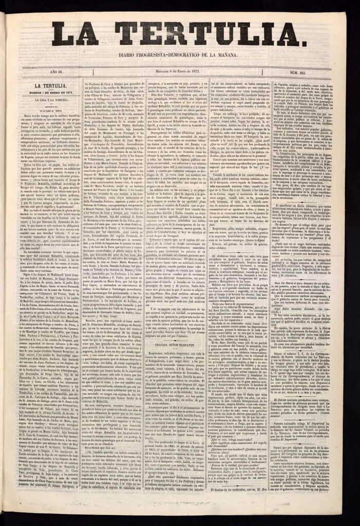 Miniatura de La Tertulia del 8 de enero de 1873