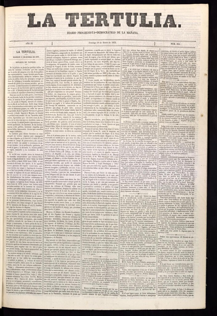 Miniatura de La Tertulia del 19 de enero de 1873