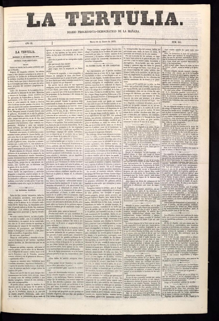 Miniatura de La Tertulia del 21 de enero de 1873