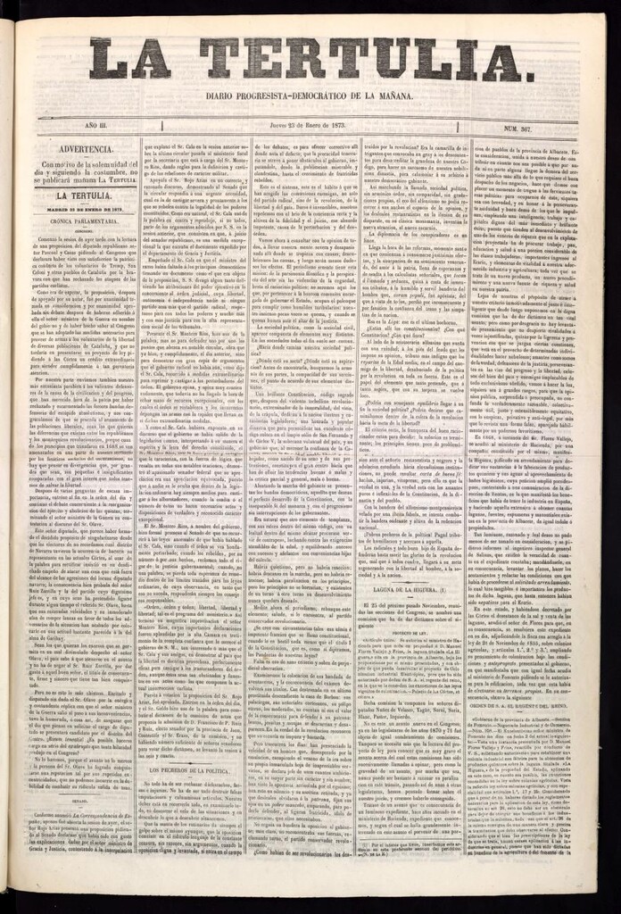 Miniatura de La Tertulia del 23 de enero de 1873