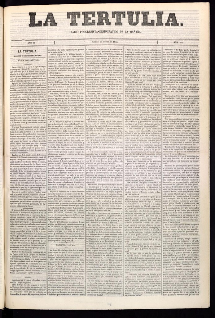 Miniatura de La Tertulia del 4 de febrero de 1873