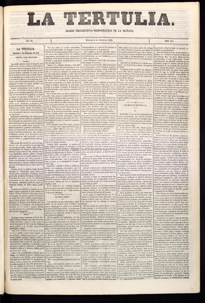 Miniatura de La Tertulia del 5 de febrero de 1873