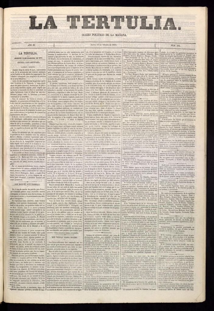 Miniatura de La Tertulia del 13 de febrero de 1873