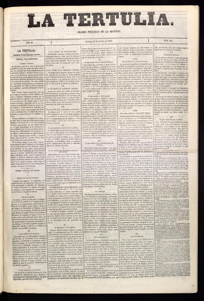 Miniatura de La Tertulia del 16 de febrero de 1873