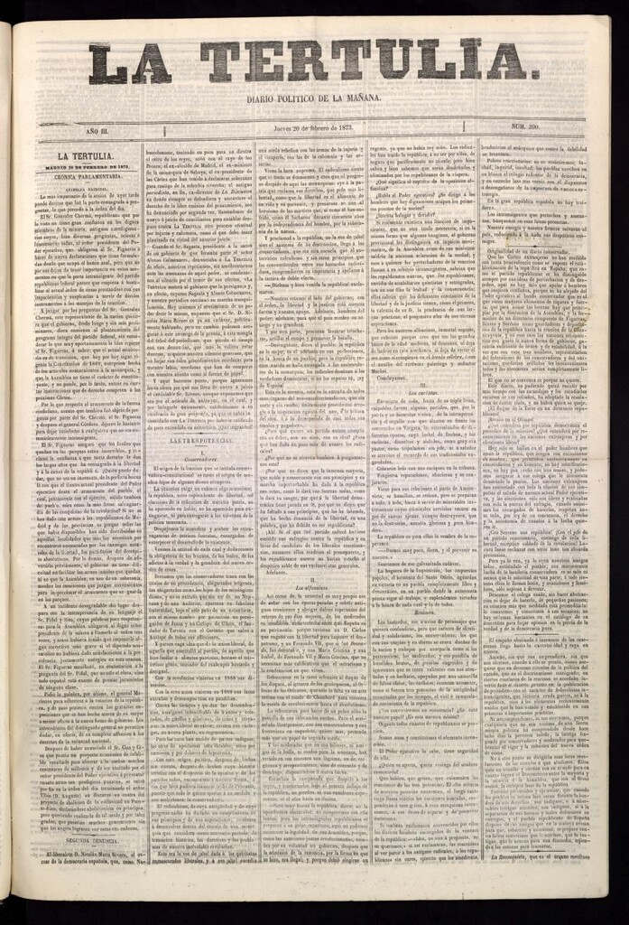 Miniatura de La Tertulia del 20 de febrero de 1873