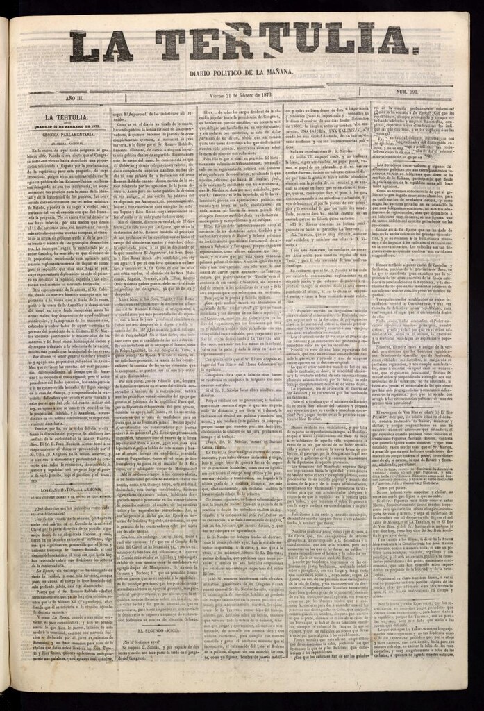 Miniatura de La Tertulia del 21 de febrero de 1873