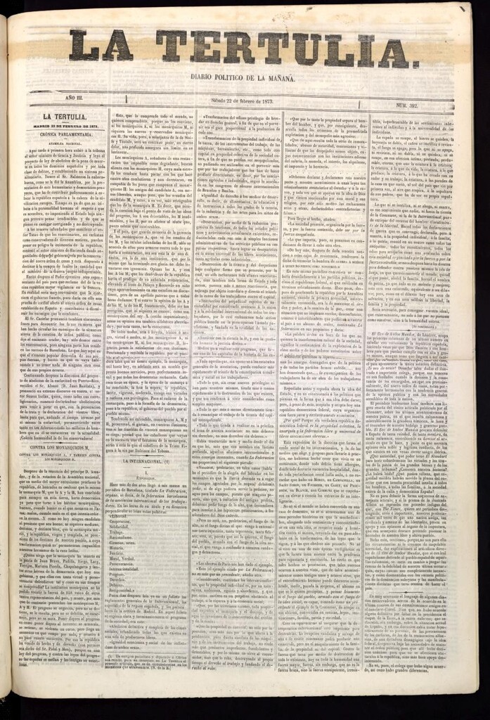 Miniatura de La Tertulia del 22 de febrero de 1873
