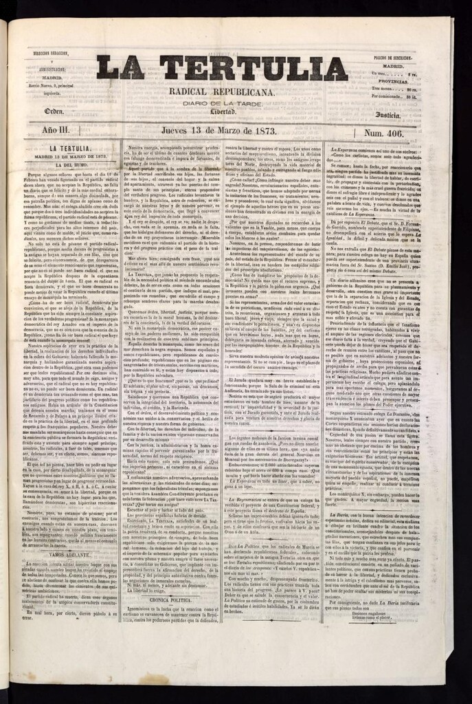 Miniatura de La Tertulia del 13 de marzo de 1873
