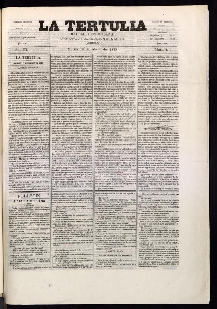 Miniatura de La Tertulia del 18 de marzo de 1873