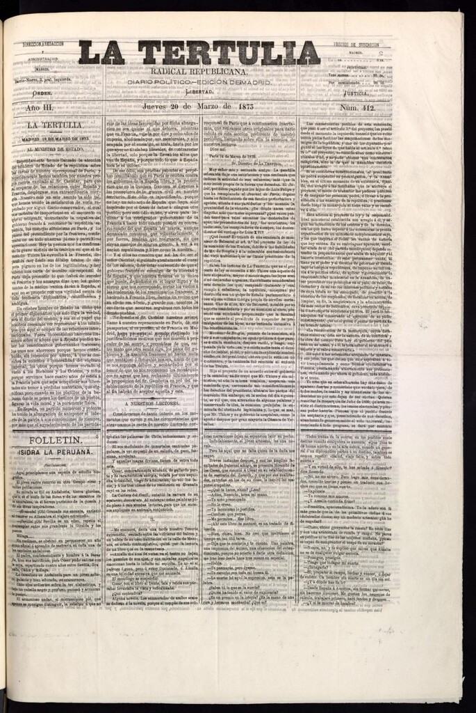 Miniatura de La Tertulia del 20 de marzo de 1873