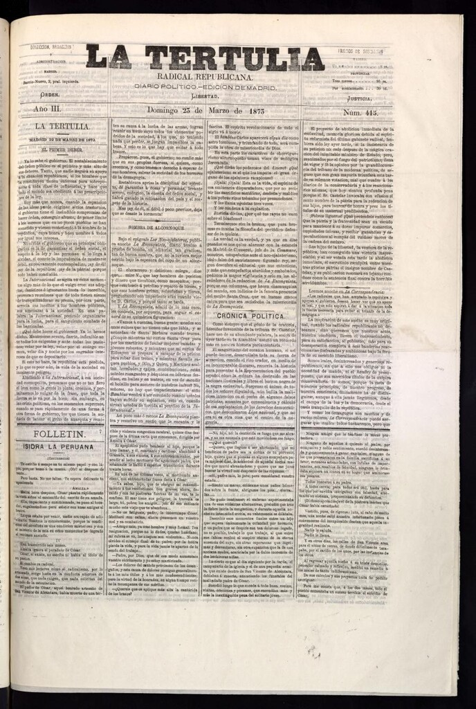 Miniatura de La Tertulia del 23 de marzo de 1873
