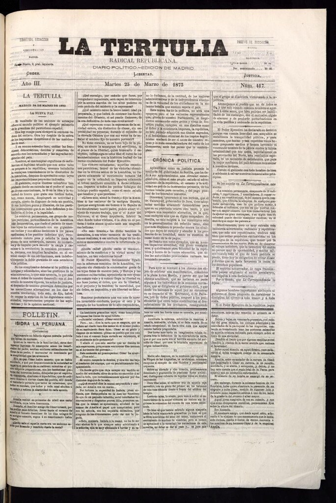 Miniatura de La Tertulia del 25 de marzo de 1873