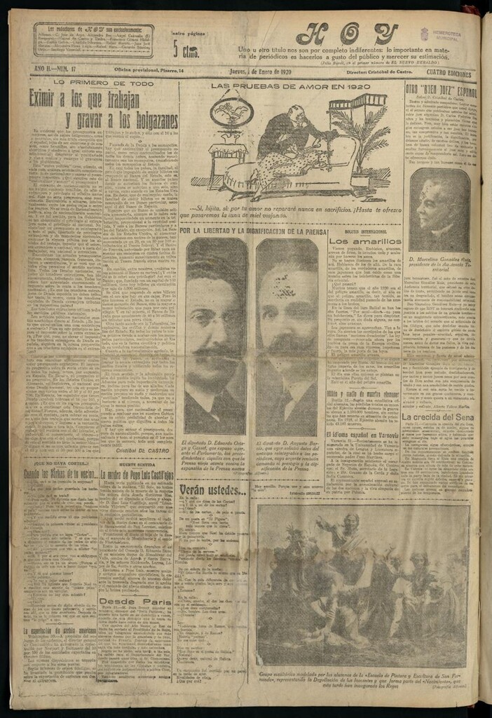 Miniatura de Hoy del 1 de enero de 1920