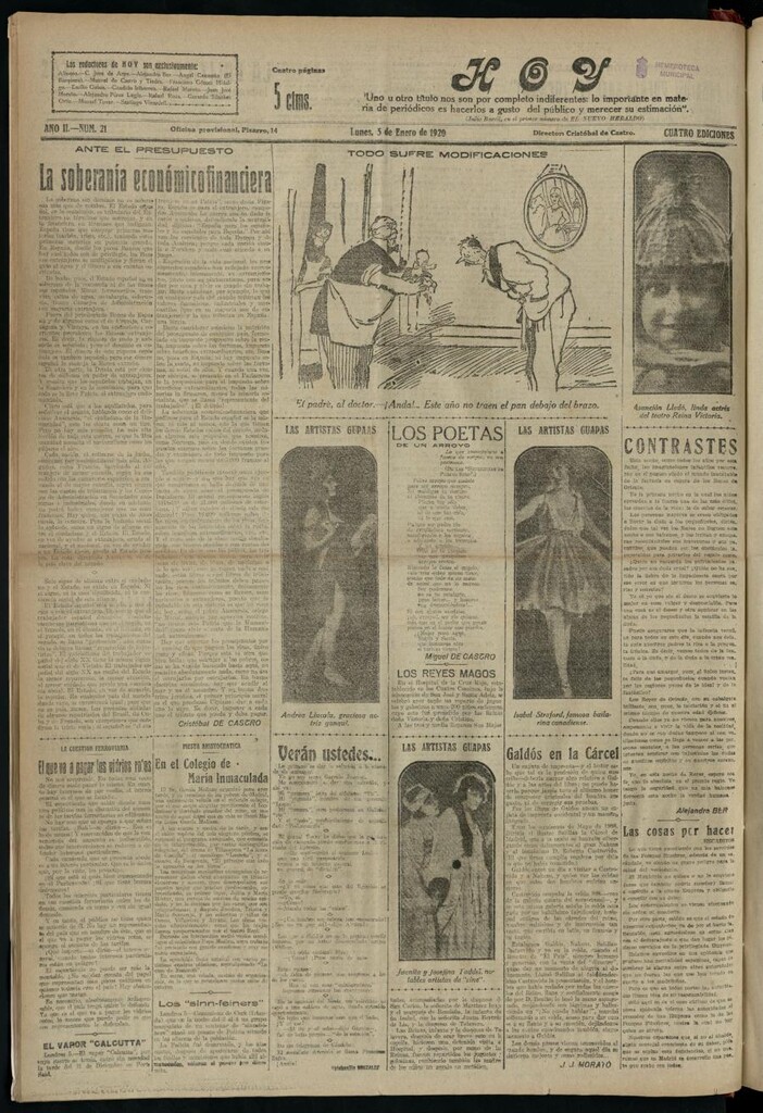 Miniatura de Hoy del 5 de enero de 1920