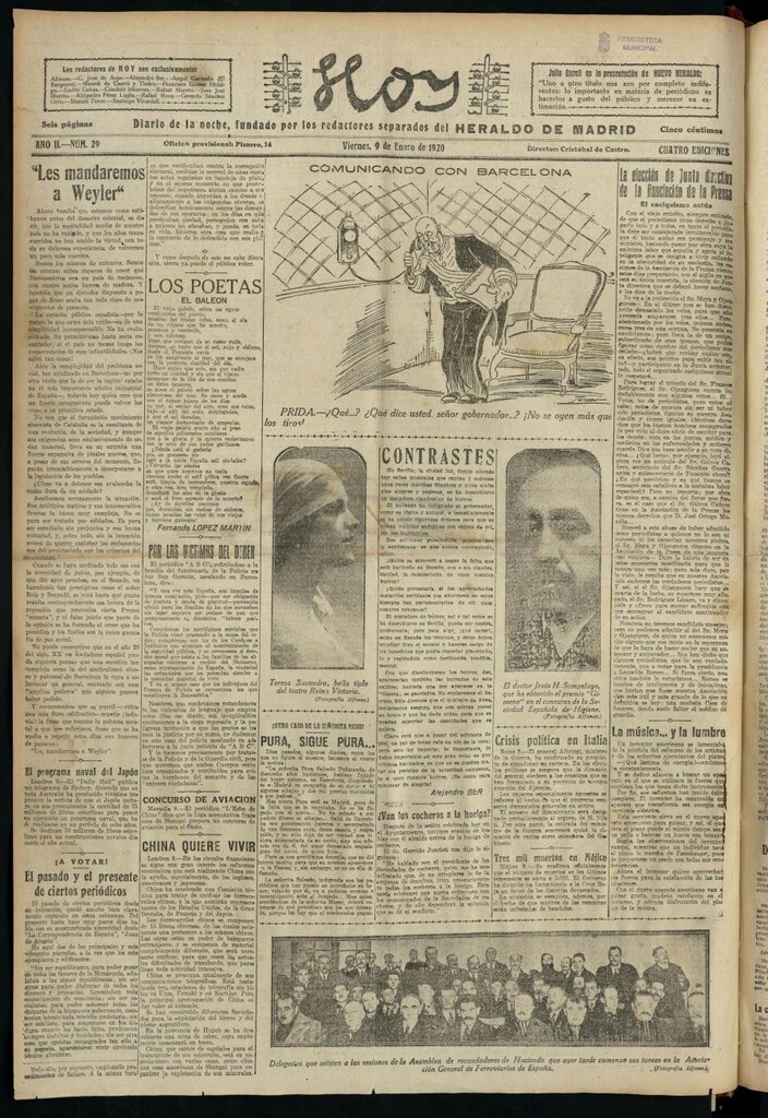 Miniatura de Hoy del 9 de enero de 1920