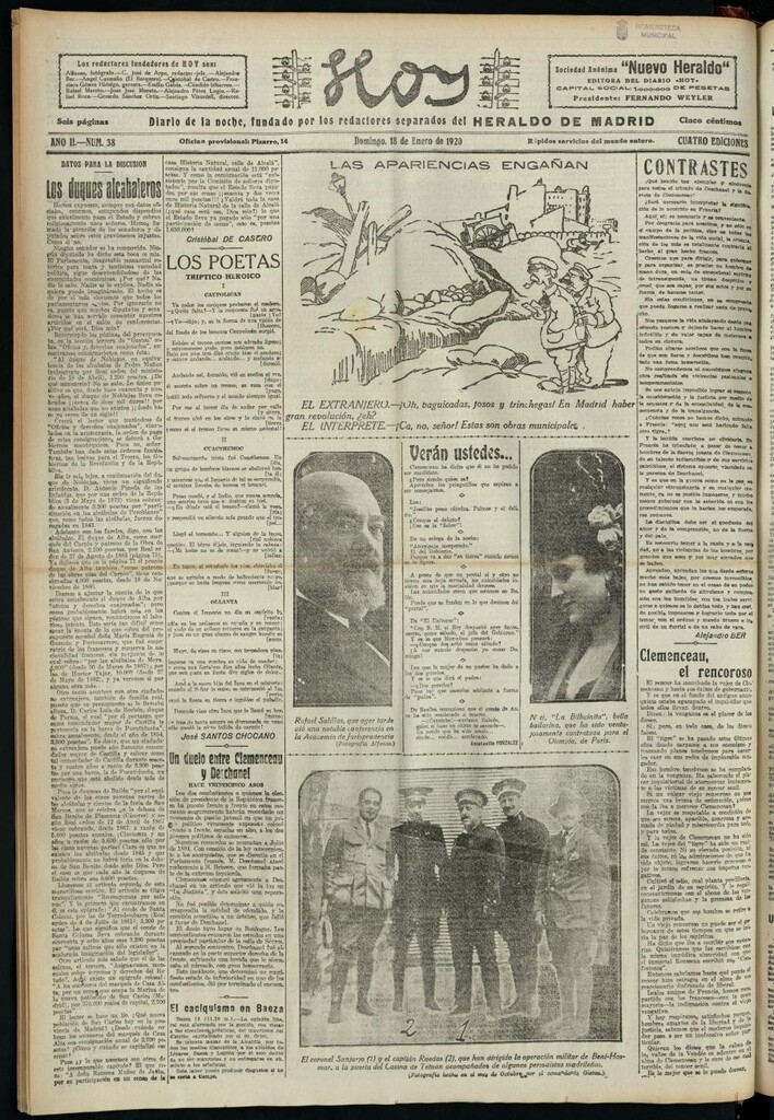 Miniatura de Hoy del 18 de enero de 1920
