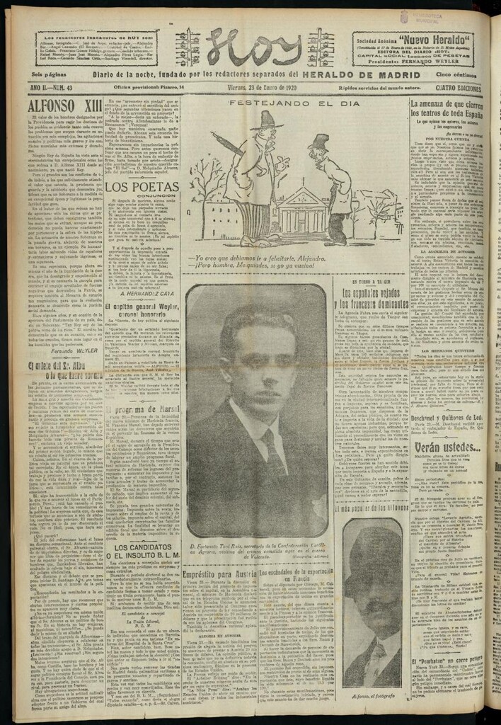 Miniatura de Hoy del 23 de enero de 1920