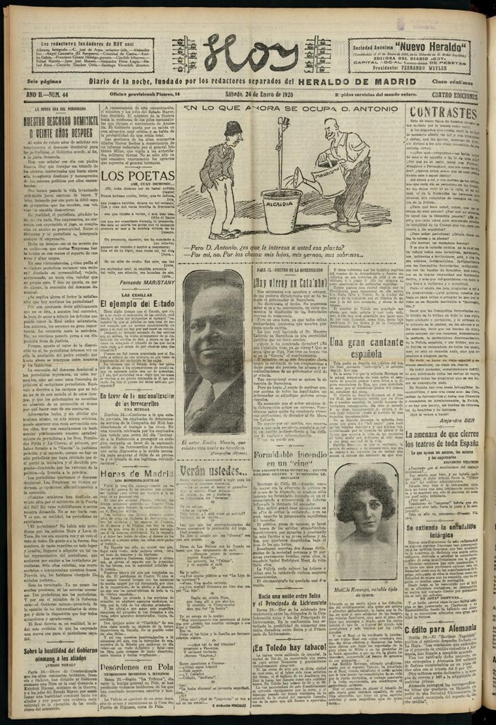 Miniatura de Hoy del 24 de enero de 1920