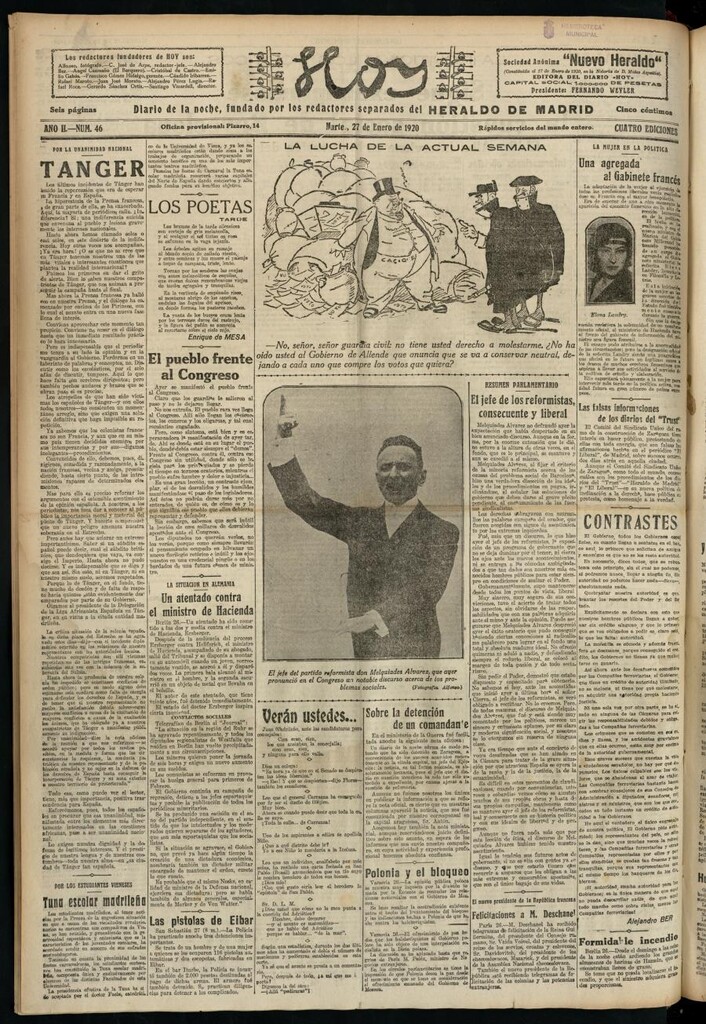 Miniatura de Hoy del 27 de enero de 1920