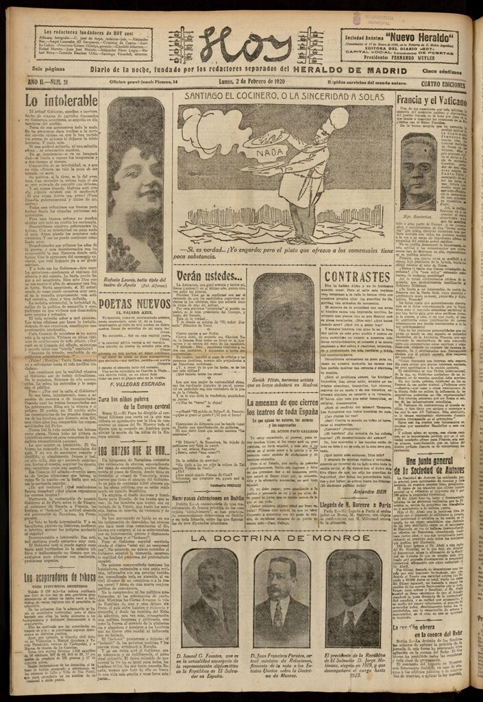 Miniatura de Hoy del 2 de febrero de 1920